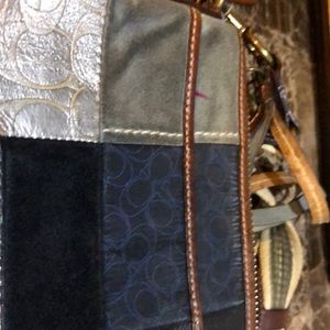 Coach denim patchwork crossbody